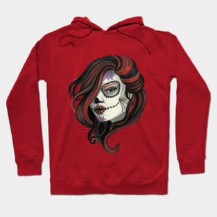 Red head skull girl Hoodie